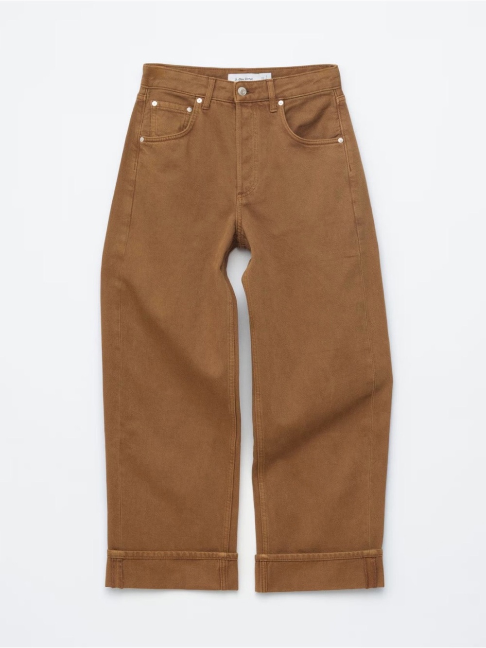 & Other Stories Tan High-Waist Barrel-Leg Jeans